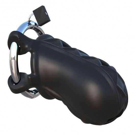 Черный замок верности Extreme Silicone Cock Blocker - Pipedream - купить с доставкой в Орехово-Зуево