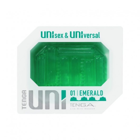Зеленый мастурбатор-стимулятор Tenga Uni Emerald - Tenga - в Орехово-Зуево купить с доставкой