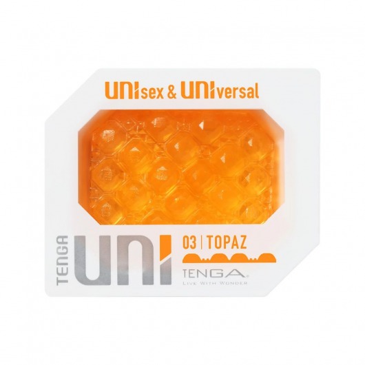 Оранжевый мастурбатор-стимулятор Tenga Uni Topaz - Tenga - в Орехово-Зуево купить с доставкой