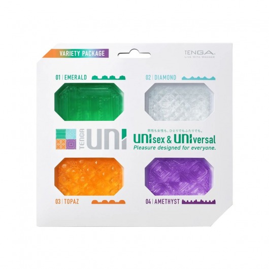 Набор из 4 мастурбаторов-стимуляторов Tenga Uni Variety Pack - Tenga - в Орехово-Зуево купить с доставкой