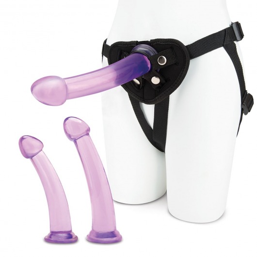 Тренировочный набор с тремя насадками Pegging Training Set - Lux Fetish - купить с доставкой в Орехово-Зуево
