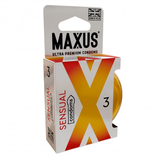 Презервативы анатомической формы Maxus Sensual - 3 шт. - Maxus - купить с доставкой в Орехово-Зуево