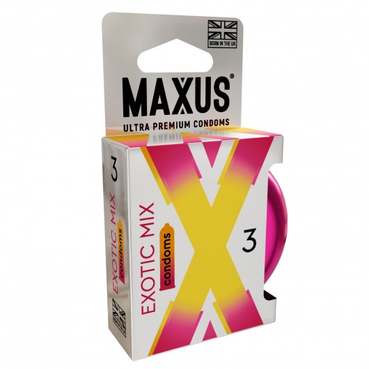 Ароматизированные презервативы Maxus Exotic Mix - 3 шт. - Maxus - купить с доставкой в Орехово-Зуево