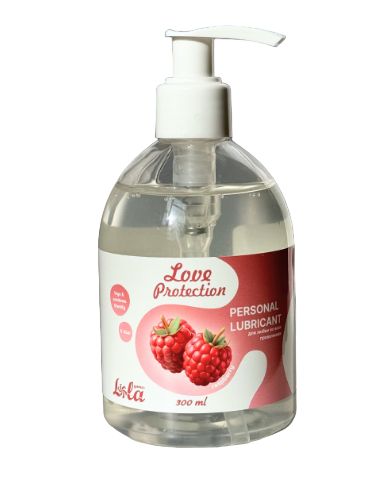 Лубрикант на водной основе Love Protection Raspberry с ароматом малины - 300 мл. - Lola Games - купить с доставкой в Орехово-Зуево