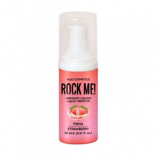 Жидкий вибратор Nuei Rock Me! с ароматом клубники - 20 мл. - Nuei cosmetics - купить с доставкой в Орехово-Зуево