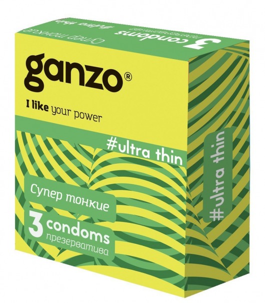 Ультратонкие презервативы Ganzo Ultra thin - 3 шт. - Ganzo - купить с доставкой в Орехово-Зуево