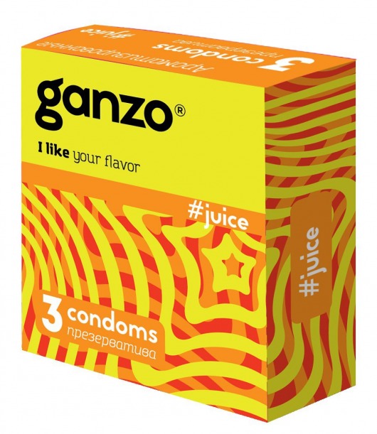 Ароматизированные презервативы Ganzo Juice - 3 шт. - Ganzo - купить с доставкой в Орехово-Зуево