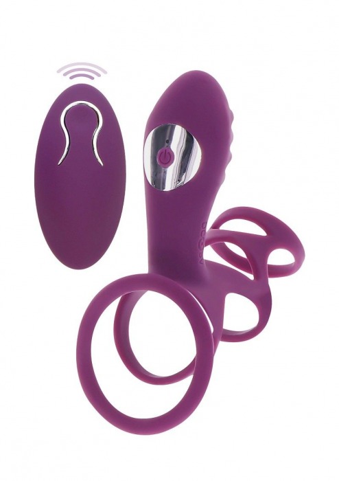 Фиолетовая эрекционная вибронасадка Halo Halo C-Ring Sleeve - Toy Joy - в Орехово-Зуево купить с доставкой