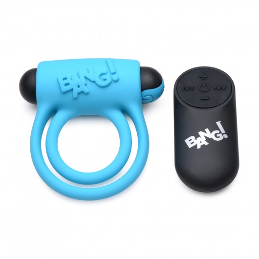Голубое эрекционное виброкольцо 28X Remote Control Vibrating Cock Ring   Bullet - XR Brands - в Орехово-Зуево купить с доставкой