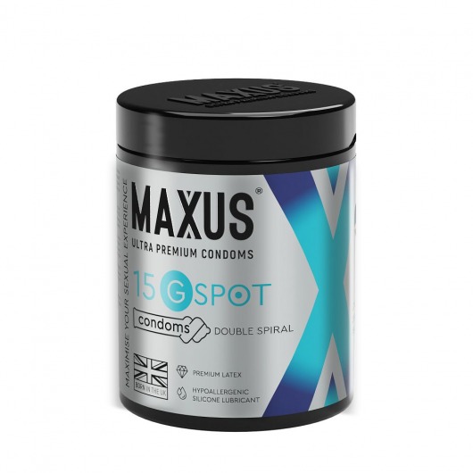 Гладкие презервативы Maxus G spot с двойной спиралью - 15 шт. - Maxus - купить с доставкой в Орехово-Зуево