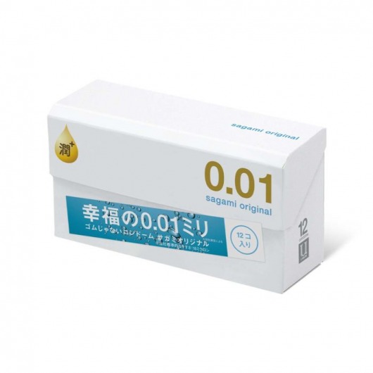 Увлажнённые презервативы Sagami Original 0.01 Extra Lub - 12 шт. - Sagami - купить с доставкой в Орехово-Зуево