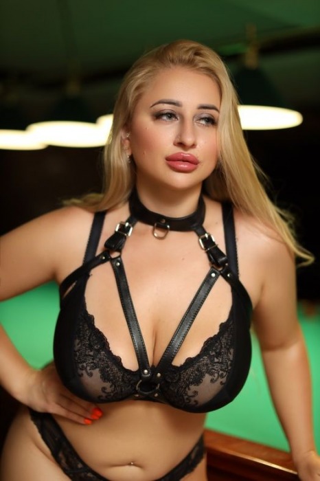 Черная кожаная сбруя с ошейником plus size из нежной кожи - БДСМ Арсенал - купить с доставкой в Орехово-Зуево