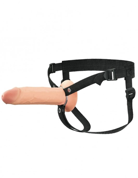 Полый страпон на ремнях 8’’ Hollow Silicone Strap-on - Pipedream - купить с доставкой в Орехово-Зуево