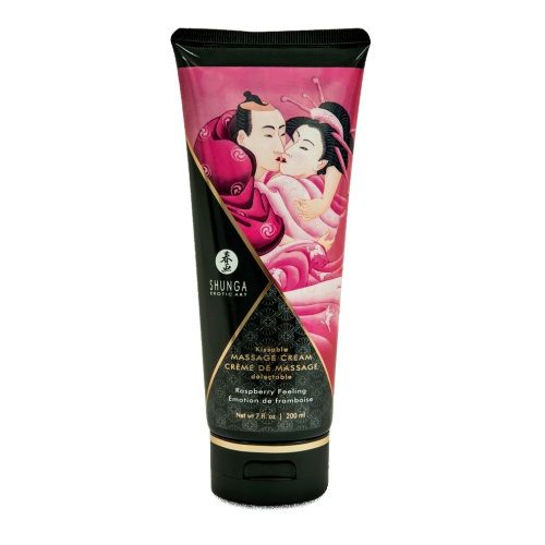 Массажный крем для тела с ароматом малины Raspberry feeling - 200 мл. - Shunga - купить с доставкой в Орехово-Зуево