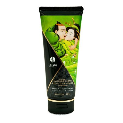Массажный крем для тела с ароматом груши и зелёного чая Pear   Exotic Green Tea - 200 мл. - Shunga - купить с доставкой в Орехово-Зуево