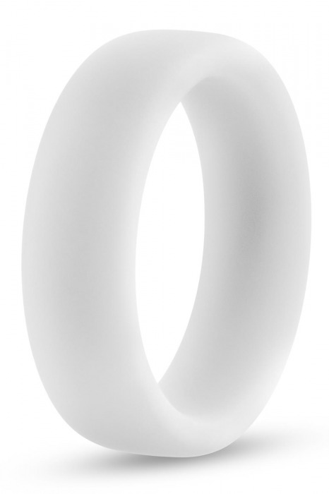 Белое люминесцентное эрекционное кольцо Silicone Glo Cock Ring - Blush Novelties - в Орехово-Зуево купить с доставкой