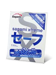 Презерватив Sagami Xtreme Ultrasafe с двойным количеством смазки - 1 шт. - Sagami - купить с доставкой в Орехово-Зуево