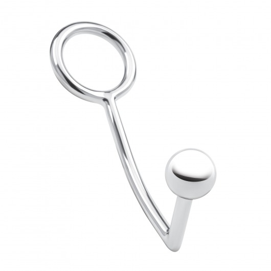 Кольцо на пенис с анальным стимулятором Stainless Steel Anal Hook   Cock Ring - BlueLine - в Орехово-Зуево купить с доставкой