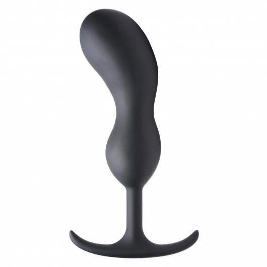 Черный массажер простаты с утяжелителями Premium Silicone Weighted Prostate Plug XL - 20,8 см. - XR Brands - в Орехово-Зуево купить с доставкой