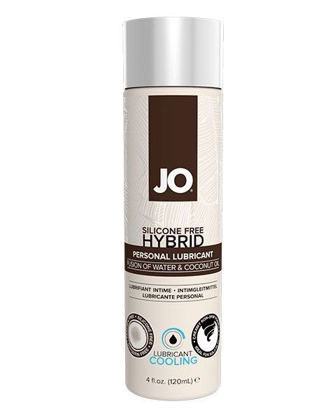Водно-масляный лубрикант с охлаждающим эффектом JO Silicon free Hybrid Lubricant COOLING - 120 мл. - System JO - купить с доставкой в Орехово-Зуево