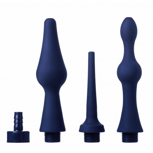 Набор из 3 универсальных насадок для анального душа Universal 3 Piece Silicone Enema Attachment Set - XR Brands - купить с доставкой в Орехово-Зуево