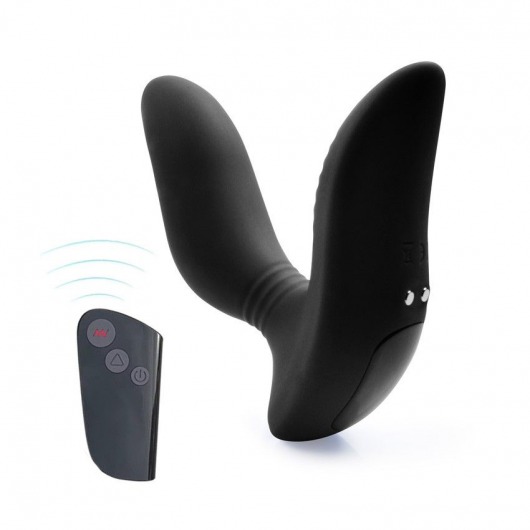 Черный вибромассажер простаты 3,5’’ Remote Control Curve P-spot Massager - 12 см. - Erokay - в Орехово-Зуево купить с доставкой