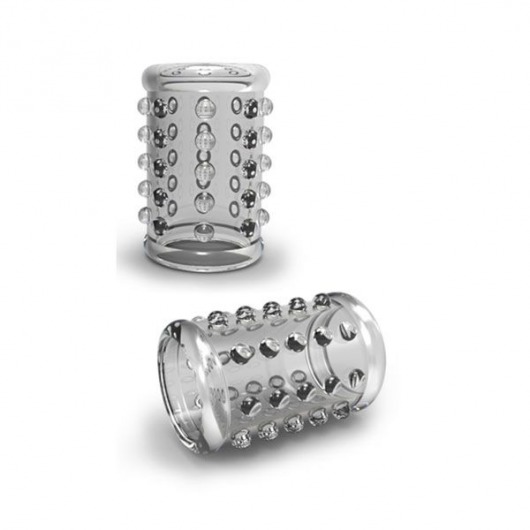 Прозрачная насадка на пенис с шишечками STAY HARD COCK SLEEVE 02 CLEAR - Blush Novelties - в Орехово-Зуево купить с доставкой