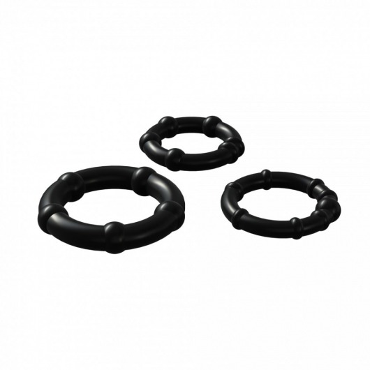 Набор из 3 черных эрекционных колец Babooom Ring Set - Adrien Lastic - в Орехово-Зуево купить с доставкой