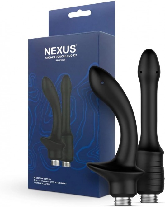 Набор из 2 насадок для анального душа Shower Douche Duo Kit Beginner - Nexus Range - купить с доставкой в Орехово-Зуево