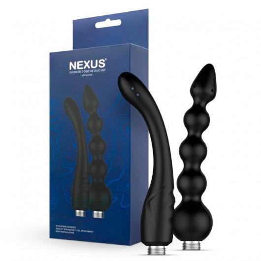 Набор из 2 насадок для анального душа Shower Douche Duo Kit - Nexus Range - купить с доставкой в Орехово-Зуево