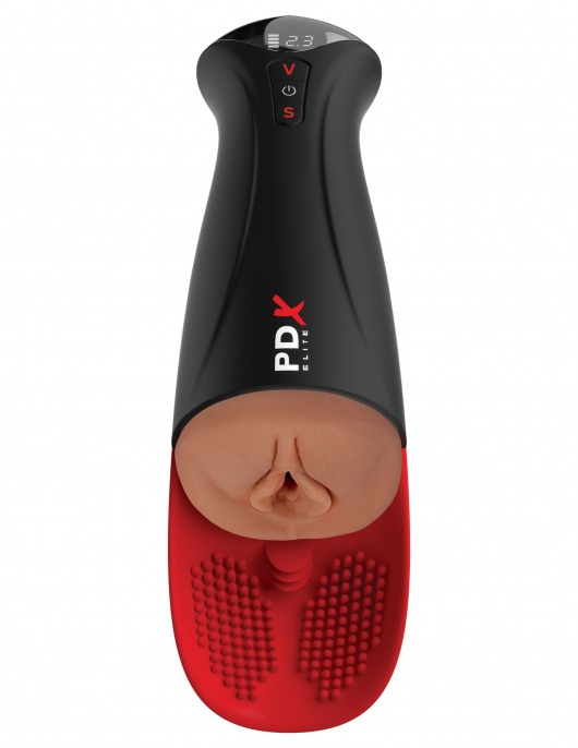 Мастурбатор-вагина в колбе с вибрацией Fuck-O-Matic Pro XL - Pipedream - в Орехово-Зуево купить с доставкой