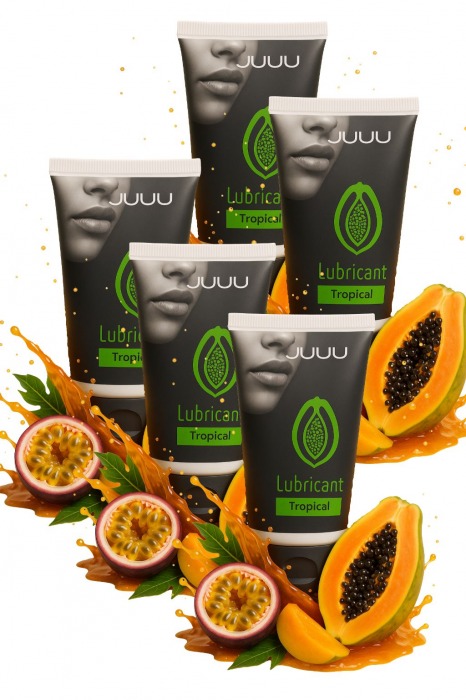 Набор из 5 съедобных лубрикантов JUJU со вкусом тропических фруктов - JuJu - купить с доставкой в Орехово-Зуево