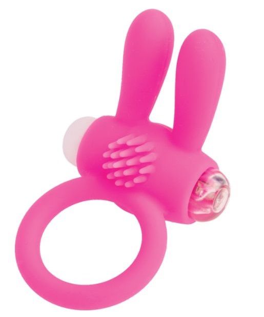 Розовое эрекционное виброкольцо A-toys с ушками - A-toys - в Орехово-Зуево купить с доставкой