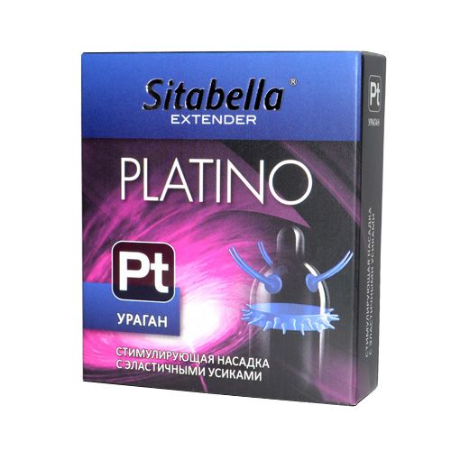 Стимулирующая насадка с усиками и шипиками Platino  Ураган - Sitabella - купить с доставкой в Орехово-Зуево