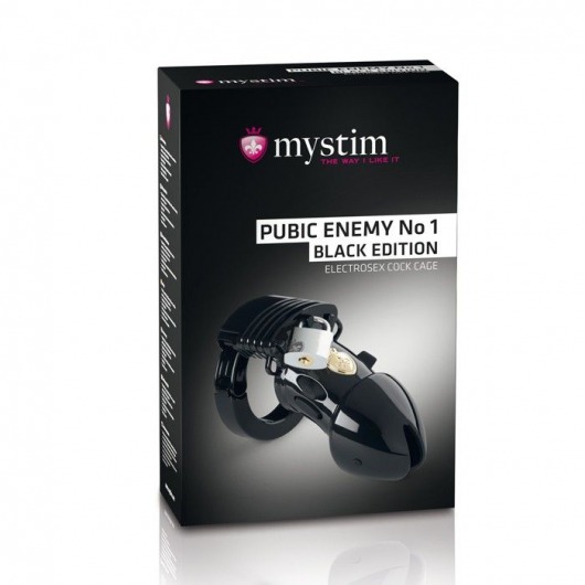 Пояс верности с электростимуляцией Mystim Pubic Enemy No1 Black Edition - MyStim - купить с доставкой в Орехово-Зуево