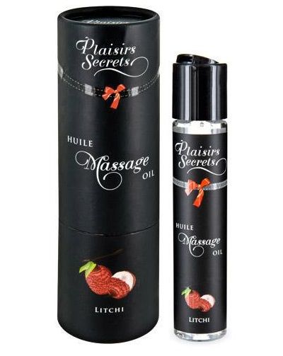 Массажное масло с ароматом личи Huile de Massage Gourmande Litchi - 59 мл. - Plaisir Secret - купить с доставкой в Орехово-Зуево