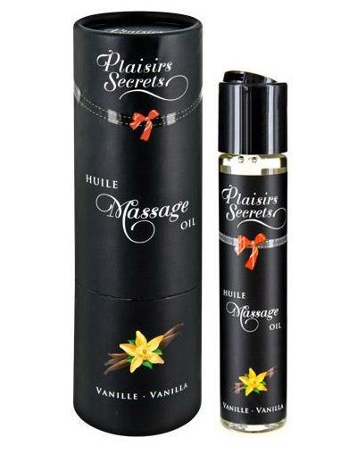 Массажное масло с ароматом ванили Huile de Massage Gourmande Vanille - 59 мл. - Plaisir Secret - купить с доставкой в Орехово-Зуево