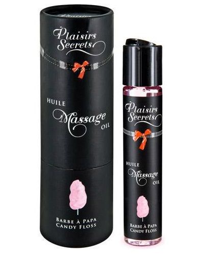 Массажное масло с ароматом сладкой ваты Huile de Massage Gourmande Barbe à Papa - 59 мл. - Plaisir Secret - купить с доставкой в Орехово-Зуево