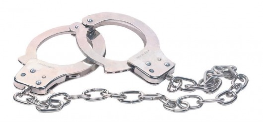 Наручники из металла с длинной цепочкой CHROME HANDCUFFS METAL HANDCUFFS W. KEY - NMC - купить с доставкой в Орехово-Зуево
