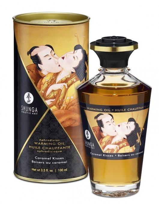 Массажное интимное масло с ароматом карамели - 100 мл. - Shunga - купить с доставкой в Орехово-Зуево