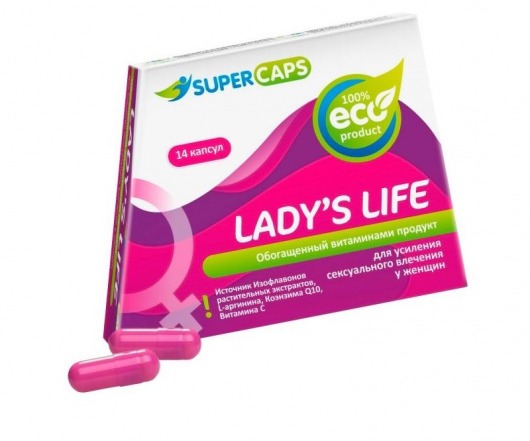 Возбуждающие капсулы Ladys Life - 14 капсул (0,35 гр.) - SuperCaps - купить с доставкой в Орехово-Зуево
