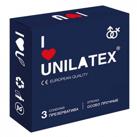 Ультрапрочные презервативы Unilatex Extra Strong - 3 шт. - Unilatex - купить с доставкой в Орехово-Зуево