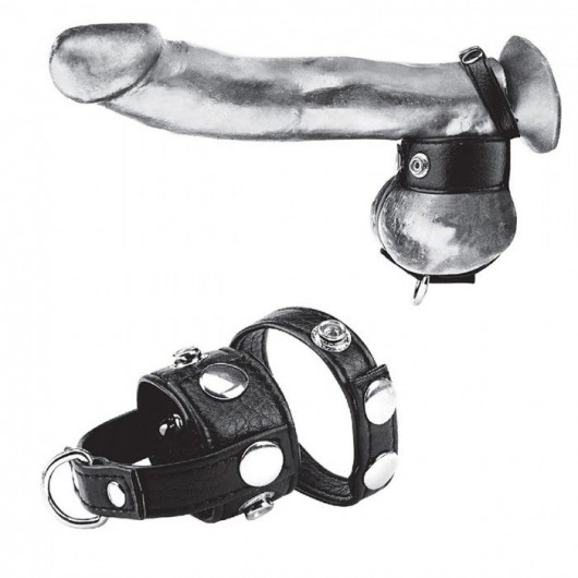 Утяжка для мошонки и пениса Cock Ring With 1  Ball Stretcher And Optional Weight Ring - BlueLine - купить с доставкой в Орехово-Зуево