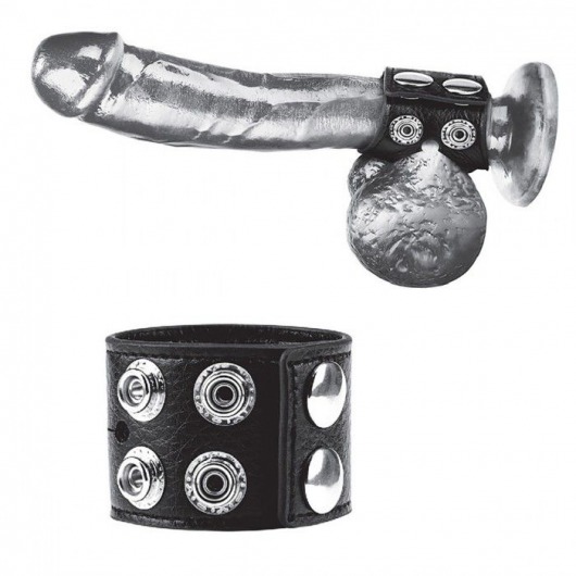 Ремень на член и мошонку 1.5  Cock Ring With Ball Strap - BlueLine - купить с доставкой в Орехово-Зуево