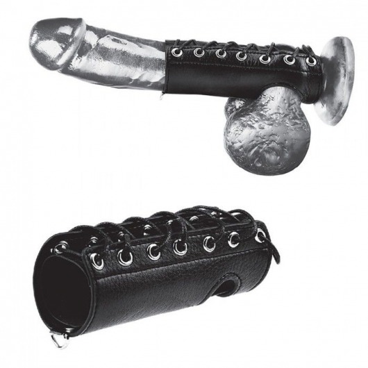 Сбруя на член на шнуровке 5  Cock Sheath - BlueLine - купить с доставкой в Орехово-Зуево