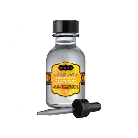Масло для ласк с ароматом кокоса и ананаса Oil of Love Coconut Pineapple - 22 мл. - Kama Sutra - купить с доставкой в Орехово-Зуево