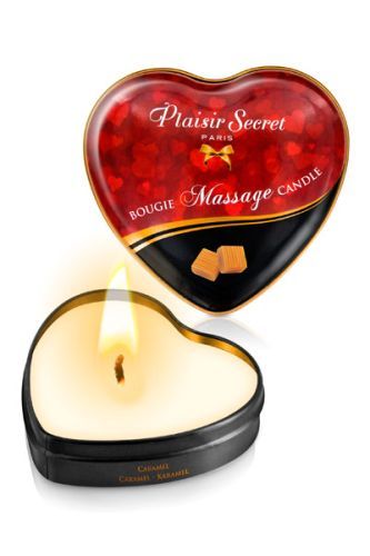 Массажная свеча с ароматом карамели Bougie Massage Candle - 35 мл. - Plaisir Secret - купить с доставкой в Орехово-Зуево
