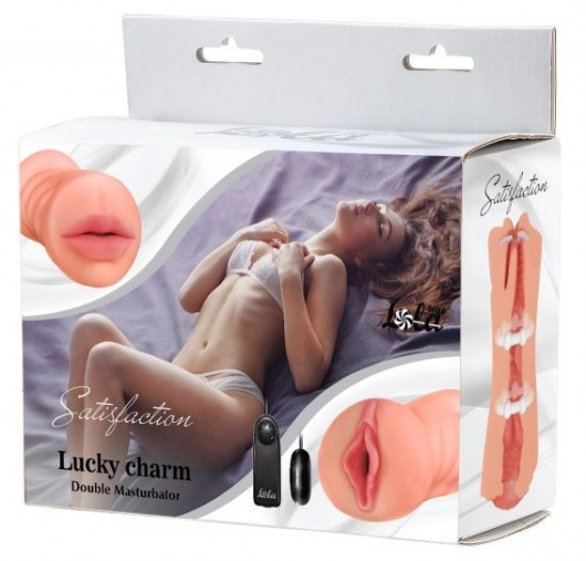Двусторонний мастурбатор с вибропулей Satisfaction Lucky charm - Lola Games - в Орехово-Зуево купить с доставкой