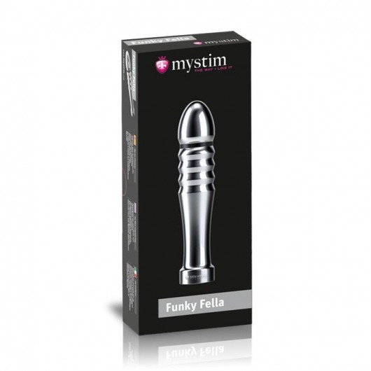 Ребристый фаллоимитатор для электростимуляции Funky Fella Rill Dildo - 13 см. - MyStim - купить с доставкой в Орехово-Зуево