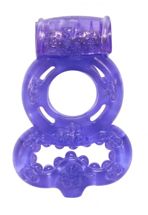 Фиолетовое эрекционное кольцо Rings Treadle с подхватом - Lola Games - в Орехово-Зуево купить с доставкой